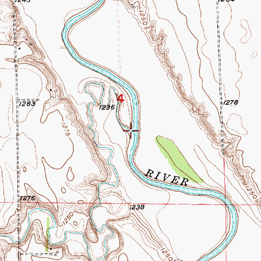 Topographic Map of Cain Creek, SD