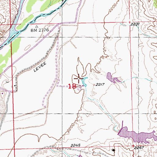 Topographic Map of Calf Creek, SD