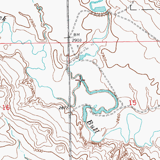 Topographic Map of Campbell Creek, SD
