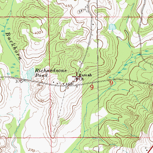 Topographic Map of Ramah Church, AL