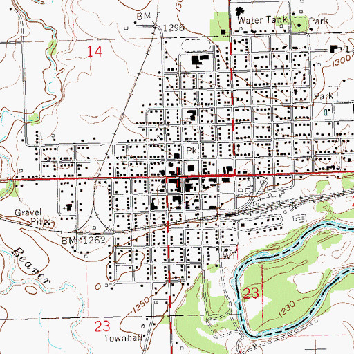 Topographic Map of Canton, SD