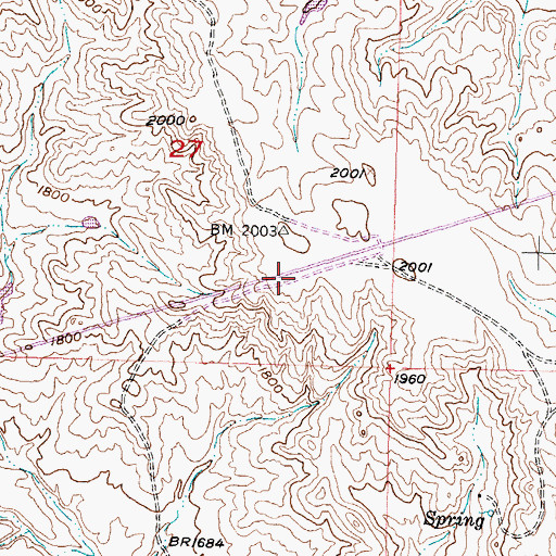 Topographic Map of Carlin School, SD