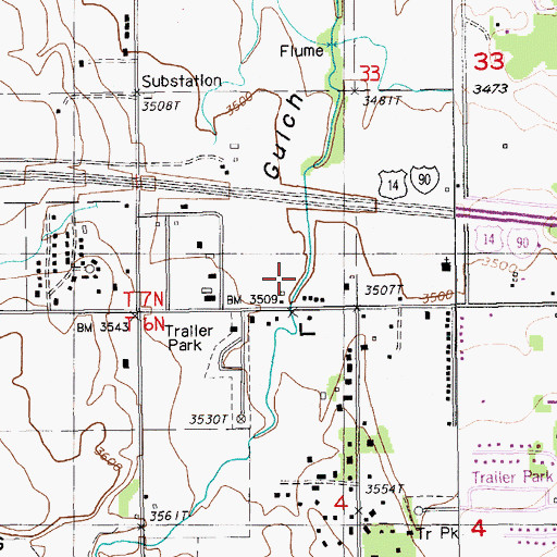 Topographic Map of Carlson Ditch, SD