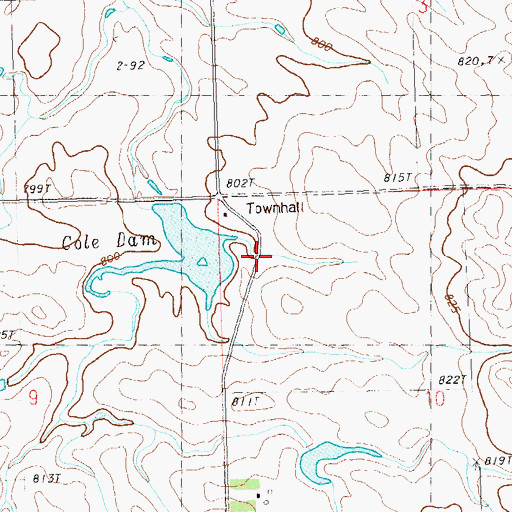 Topographic Map of Carr School, SD