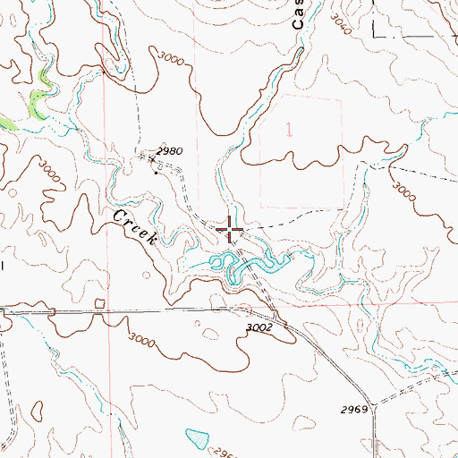 Topographic Map of Casper Gulch, SD