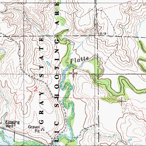 Topographic Map of Castalia Creek, SD