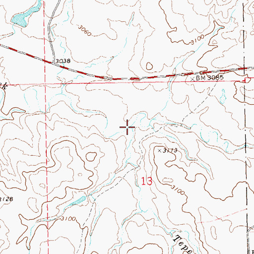 Topographic Map of Castle Creek, SD