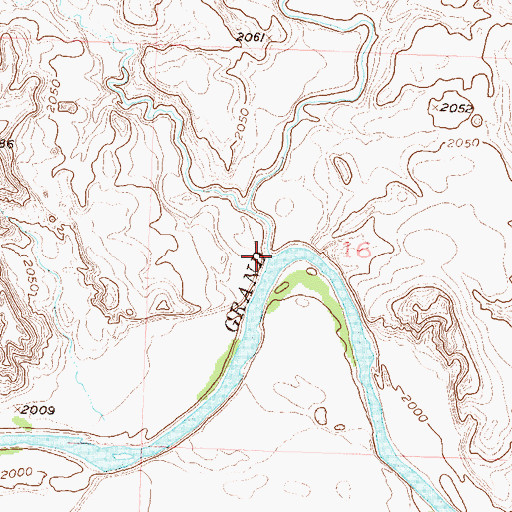 Topographic Map of Cedar Boy Creek, SD