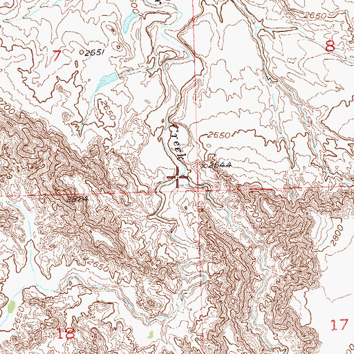 Topographic Map of Cedar Canyon, SD