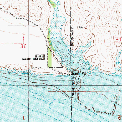 Topographic Map of Cedar Creek, SD