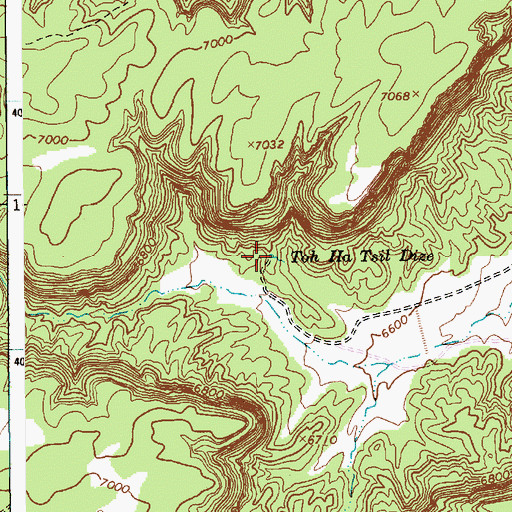 Topographic Map of Toh Ha Tsil Dize, AZ
