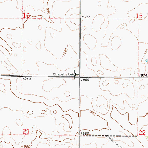 Topographic Map of Chapelle School, SD
