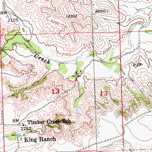 Topographic Map of Chapman Draw, SD