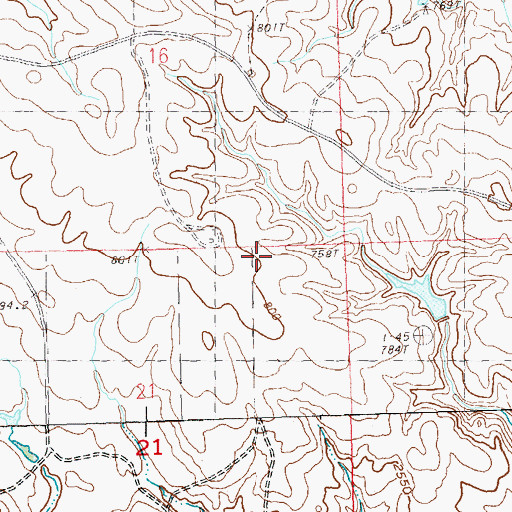 Topographic Map of Chaudoin School, SD