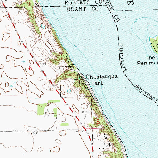 Topographic Map of Chautauqua Park, SD