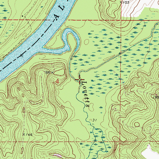 Topographic Map of Randons Creek, AL