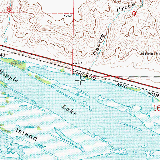 Topographic Map of Cherry Creek, SD