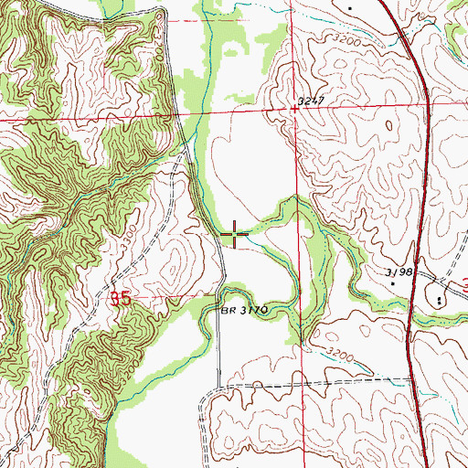 Topographic Map of Cheyenne Creek, SD