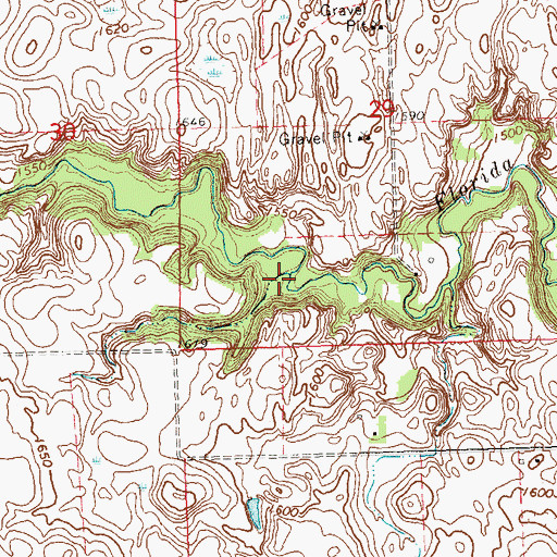 Topographic Map of Cobb Creek, SD