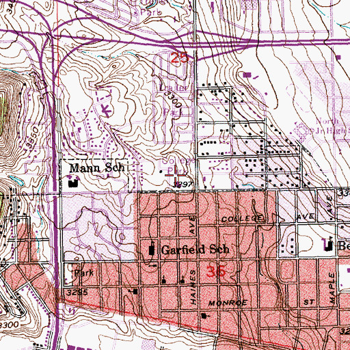 Topographic Map of College Park, SD