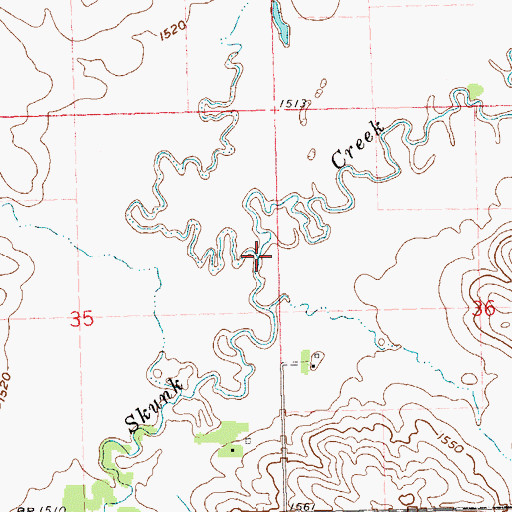 Topographic Map of Colton Creek, SD