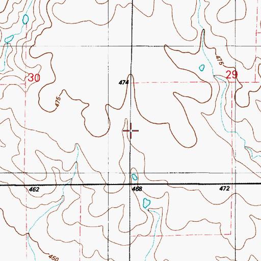 Topographic Map of Coolidge School, SD