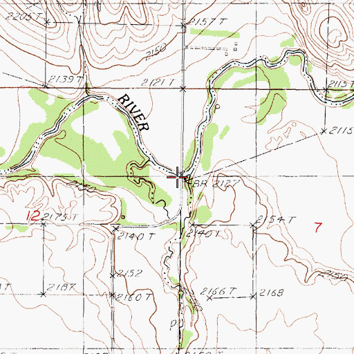 Topographic Map of Cottonwood Creek, SD