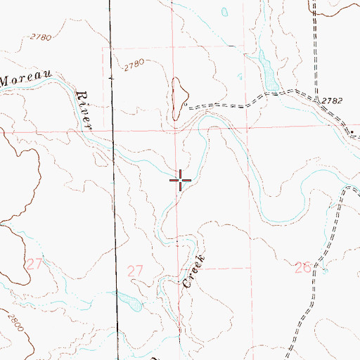 Topographic Map of Cottonwood Creek, SD