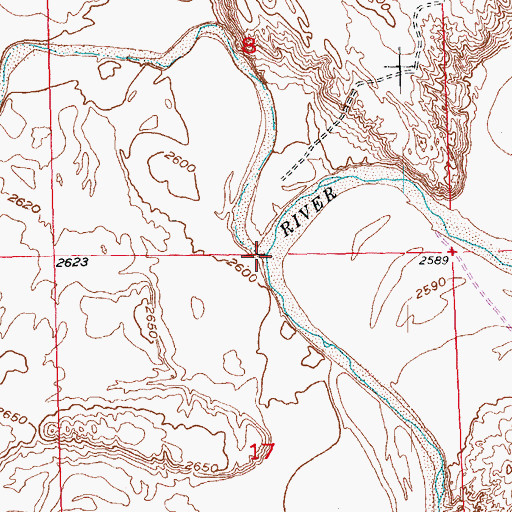 Topographic Map of Cottonwood Creek, SD