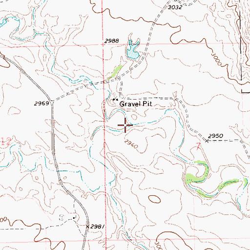 Topographic Map of Cottonwood Creek, SD
