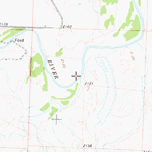 Topographic Map of Cottonwood Creek, SD
