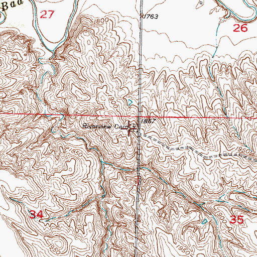 Topographic Map of Riverview Cemetery, SD