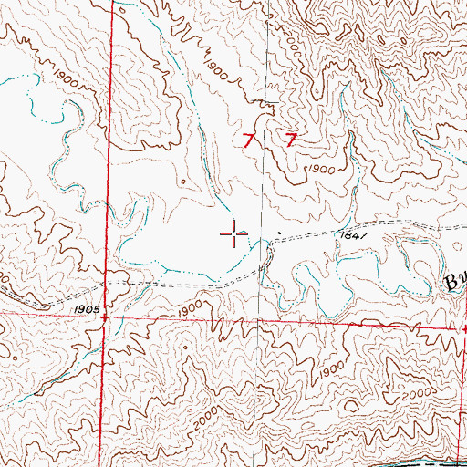 Topographic Map of Council Bear Creek, SD