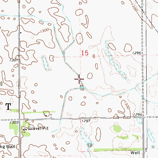 Topographic Map of County Ditch Number 8, SD