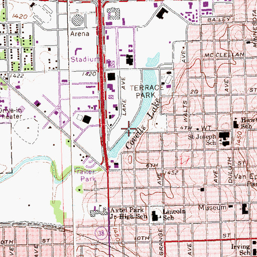 Topographic Map of Covells Lake, SD
