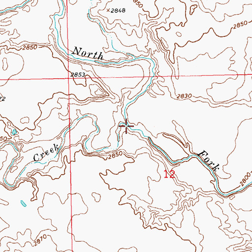 Topographic Map of Cowboy Creek, SD