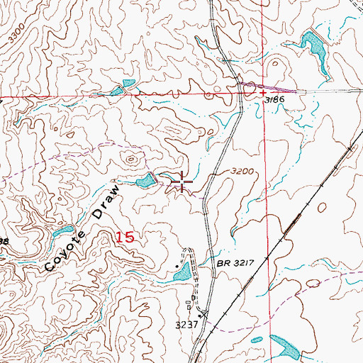 Topographic Map of Coyote Draw, SD