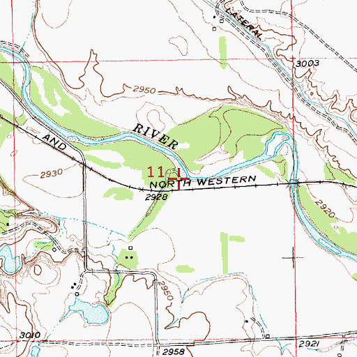 Topographic Map of Crooked Oak Creek, SD