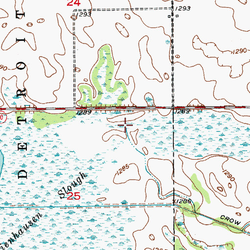 Topographic Map of Crow Creek, SD