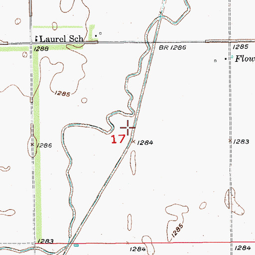 Topographic Map of Crow Creek Drainage Ditch, SD