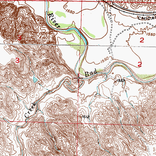 Topographic Map of Crow Eagle Creek, SD