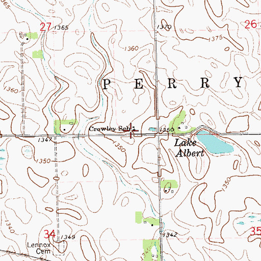 Topographic Map of Crowley School, SD