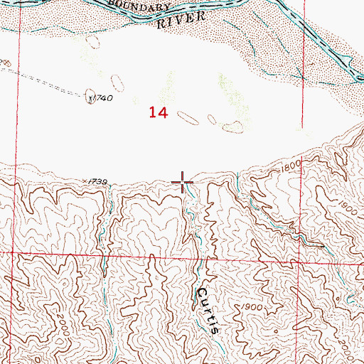 Topographic Map of Curtis Draw, SD
