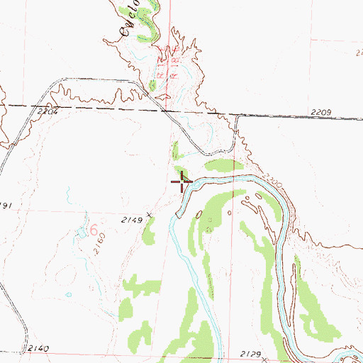 Topographic Map of Cyclone Creek, SD