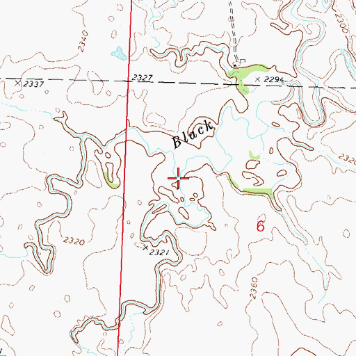 Topographic Map of Darling Creek, SD