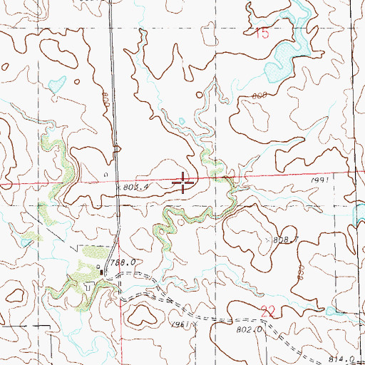 Topographic Map of Date School, SD