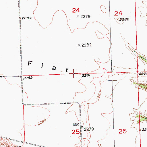 Topographic Map of Davidson Flat, SD