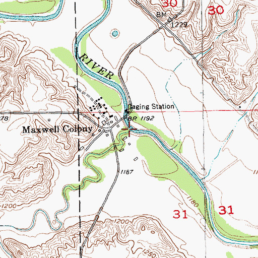 Topographic Map of Dawson Creek, SD