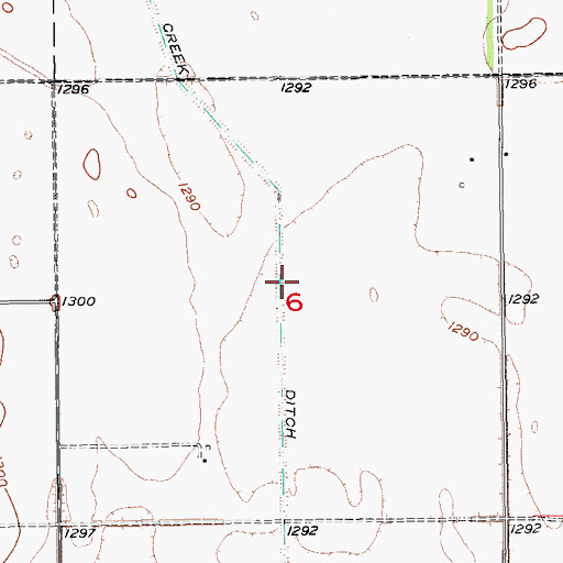 Topographic Map of Dayton - Crow Creek Ditch, SD