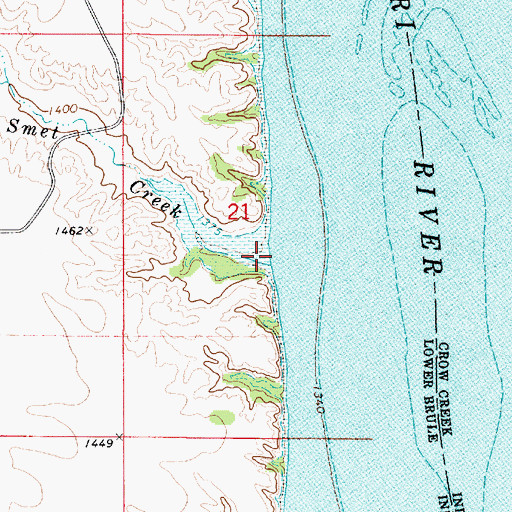 Topographic Map of De Smet Creek, SD